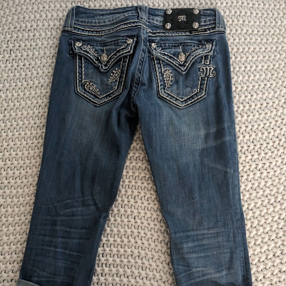 Miss Me jean Capri's, cuffed, size 26